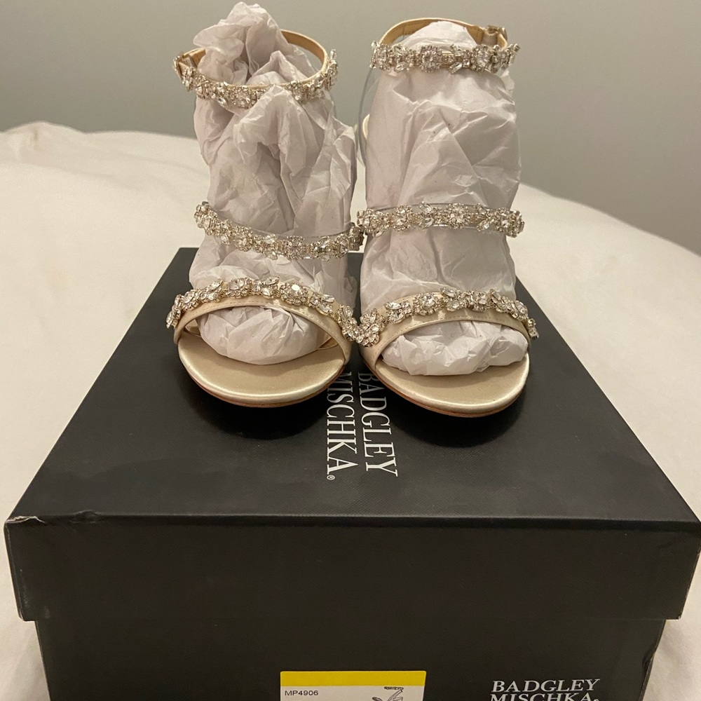 Adel Crystal Embellished Ankle Strap Sandal